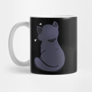 Kawaii Angry Black Cat from the backside, Cat Lover Mug